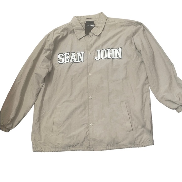 Sean John Men's Spell Out Khaki Tan
Military Button Jacket - Size XL - Picture 15 of 15
